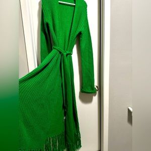 👗✨ **Hanifa Miya Cardigan Dress in Green - Versatile Elegance! 💚✨**